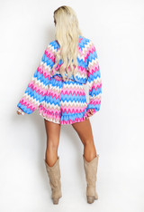 Zig Zag Blouse And Shorts Set