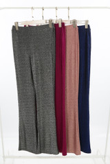 Lurex Waist Wide Leg Trouser