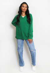 V Neck Fine Knit Jumper