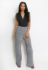 Wavy Sequin Wide Leg Trouser