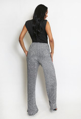 Wavy Sequin Wide Leg Trouser