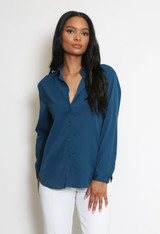 Tailored Button Front Blouse