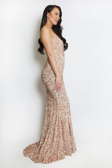 Sequin Fishtail Maxi Dress