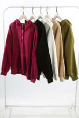 Button Neck Hoodie