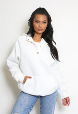 Button Neck Hoodie