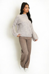 Fine Knit Wide Leg Trouser