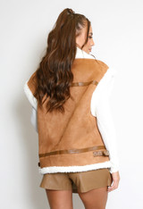 Faux Suede Borg Gilet