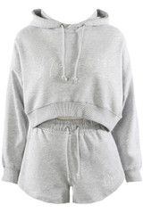 Namaste Cropped Sweatshirt And Shorts Set