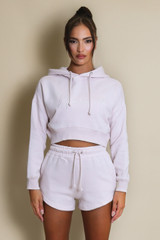 Namaste Cropped Sweatshirt And Shorts Set