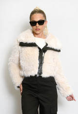 Shaggy Faux Fur Biker Jacket