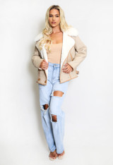 Contrast Aviator Jacket