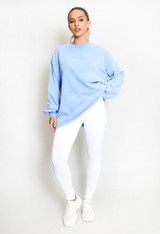 Acid Wash Plain Sweatshirt