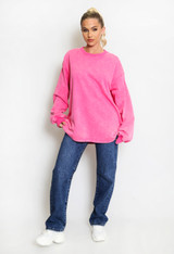 Acid Wash Plain Sweatshirt