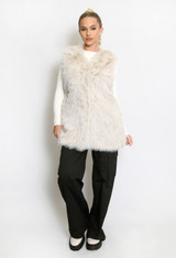 Faux Fur V Neck Gilet