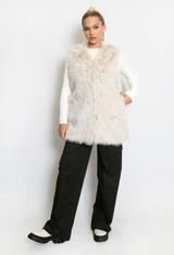 Faux Fur V Neck Gilet