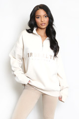 Brooklyn Half Zip Relaxed Fit Sweatshirt 