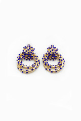 Chunky Embellished Door Knocker Earrings