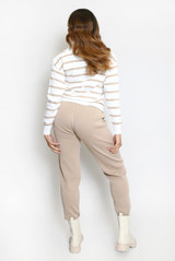  Striped Jumper And Knitted Jogger Set