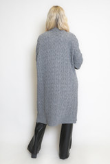 Cable Knit Button Front Cardigan