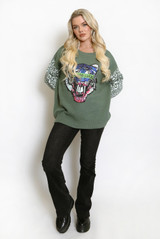 Sequin Tiger Motif Jumper