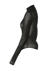 Sheer Diamante Lattice Bodysuit