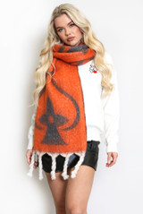 Chunky Monogram Wool Blend Scarf