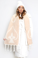 Chunky Monogram Wool Blend Scarf