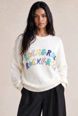 Rock And Roll Slogan Sequin Jumper