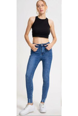 Distressed Ankle Super Skinny Jeans