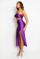 Diamante Wrap Around Bandeau Dress