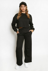 Wide Leg Plush Trouser