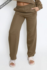 Wide Leg Plush Trouser