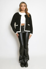 Super Soft Contrast Hem Cardigan