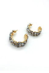 Chunky Diamante Hoop Earrings