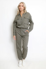 Front Pocketed Buttons Up Jacket And Trouser Set