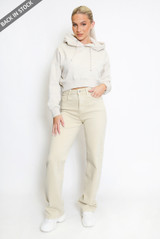 Straight Leg Denim Jeans