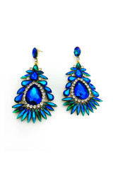 Diamante Statement Glass Earrings