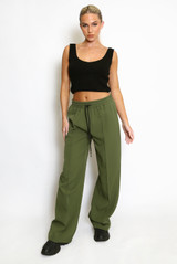 Wide Leg Casual Trouser