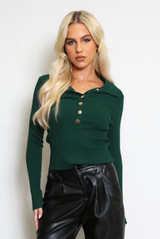 Fine Knit Button Front Jumper