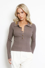 Fine Knit Button Front Jumper