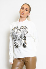 NASH VILLE Slogan Eagle Print Sweatshirt