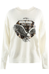 ROCKSTAR Slogan Eagle Print Sweatshirt