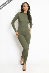 Ribbed Knit Catsuit