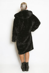 Super Soft Faux Fur Hooded Coat