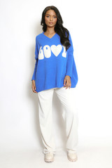 Love Slogan V Neck Jumper