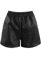 Elasticated Waist PU Shorts