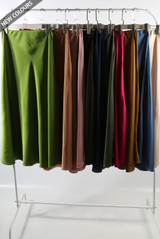 Satin A-Line Midi Skirt