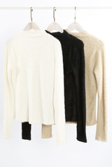 Fluffy Knit High Neck Jumper 