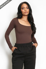 Long Sleeve Square Neck Control Bodysuit