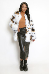 Animal Print Faux Fur Coat